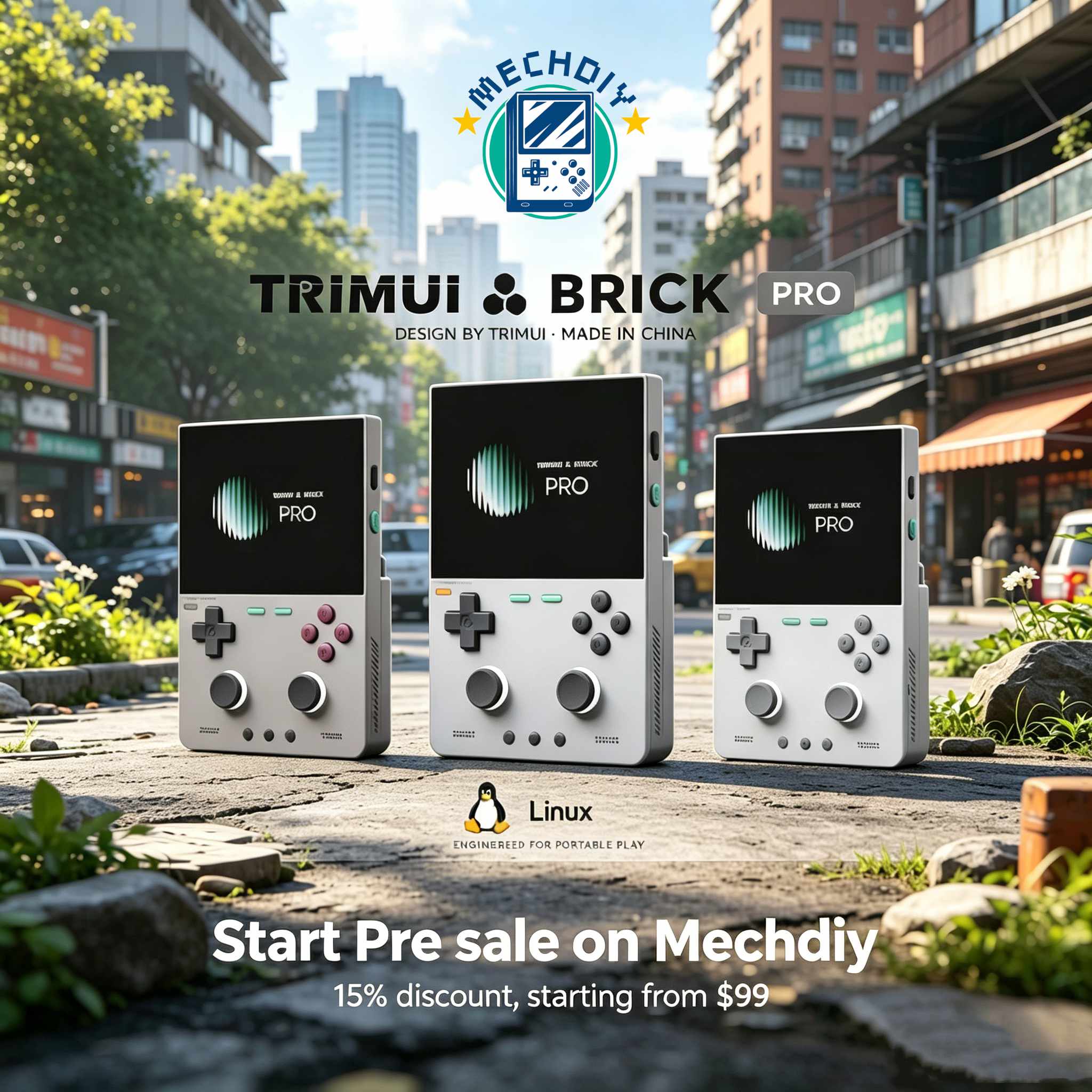 TRIMUI BRICK PRO / U HAMMER Handheld Game Console - 3.95-Inch - Mechdiy