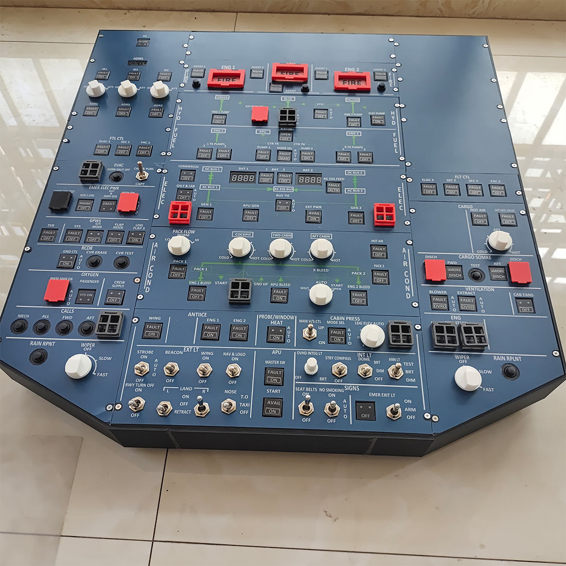 MechDIY A32X 1:1 Scale Overhead Flight Simulator Panel – Elevate Your Airbus Experience