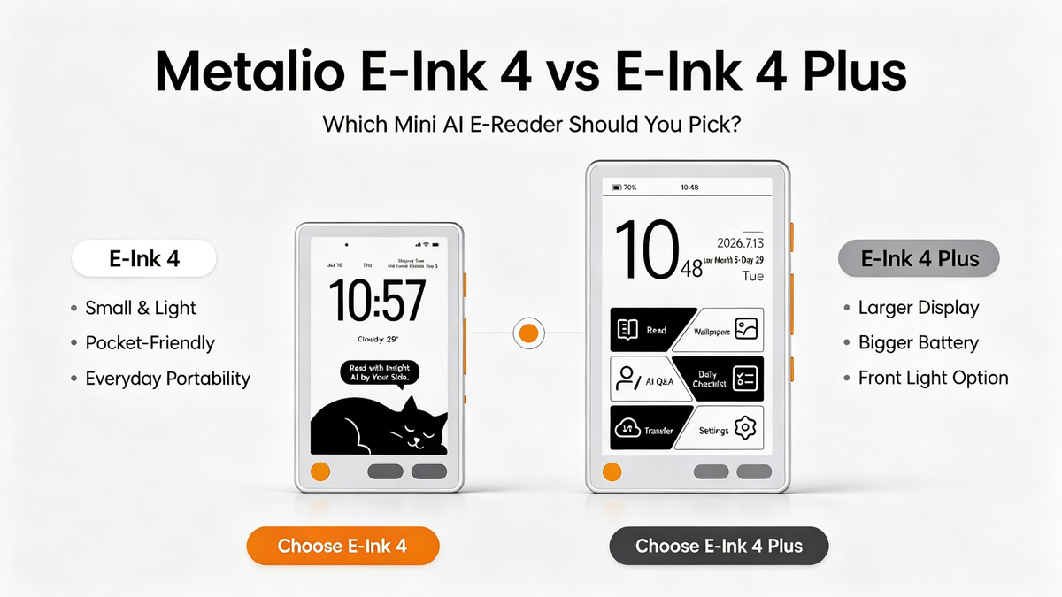 Meet Metalio E-Ink4: A Pocket-Sized AI E-Reader — Which Version Is Right for You?