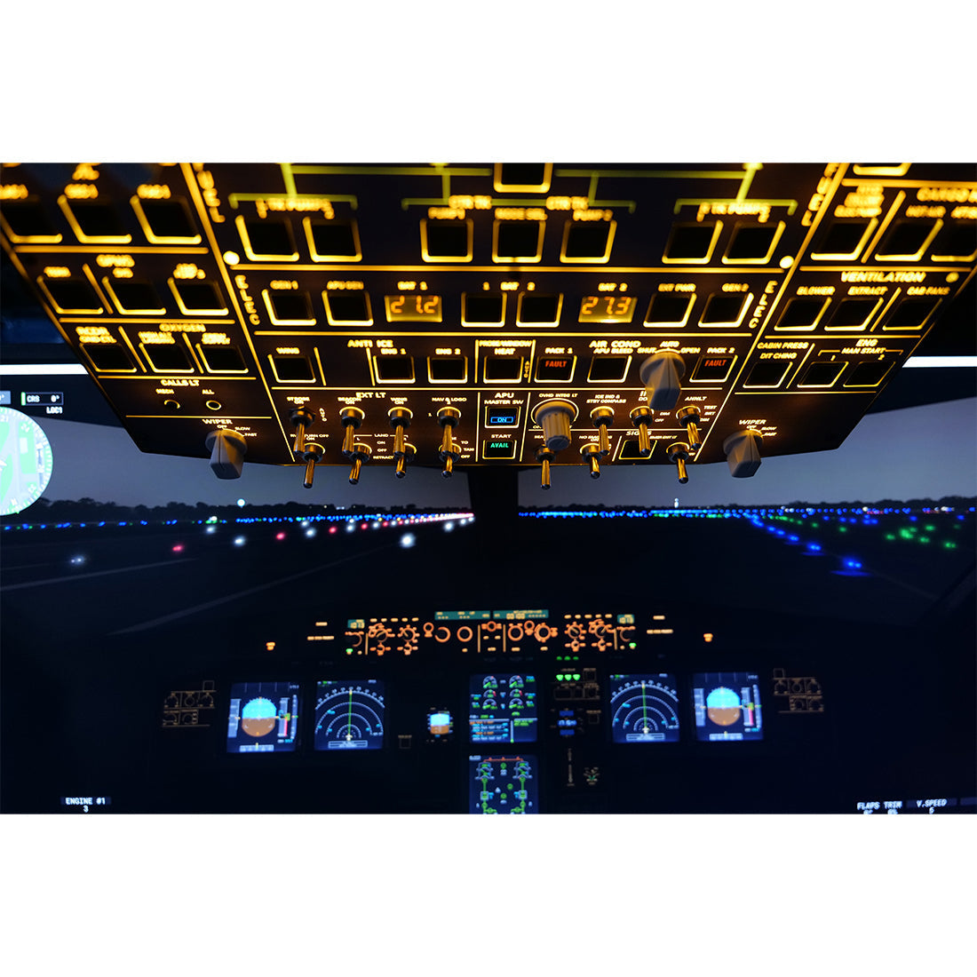 Rowsfire A107Pro A32X Light Overhead Panel: Bring an Authentic Airbus Cockpit Experience to Your Home Simulator