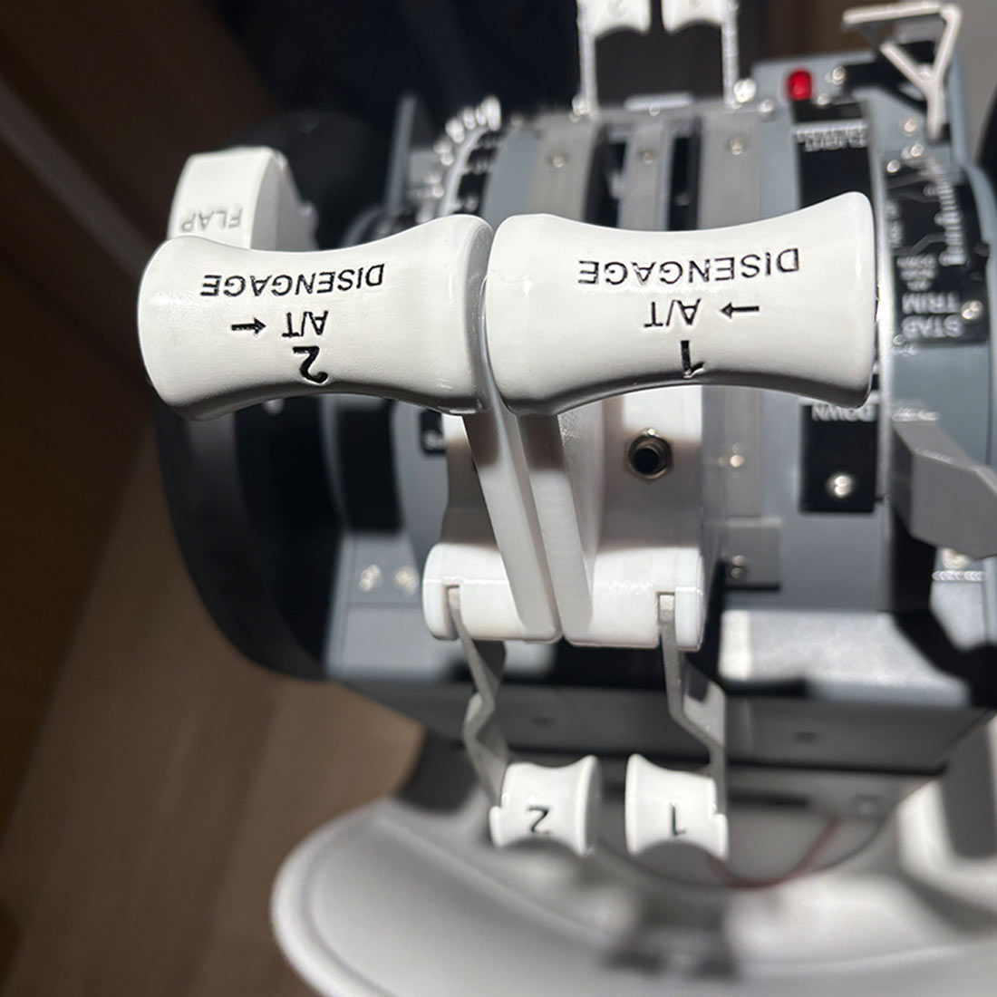 1/1 Scale 3D Printed 737 Throttle Quadrant with Motorized Force Feedback
