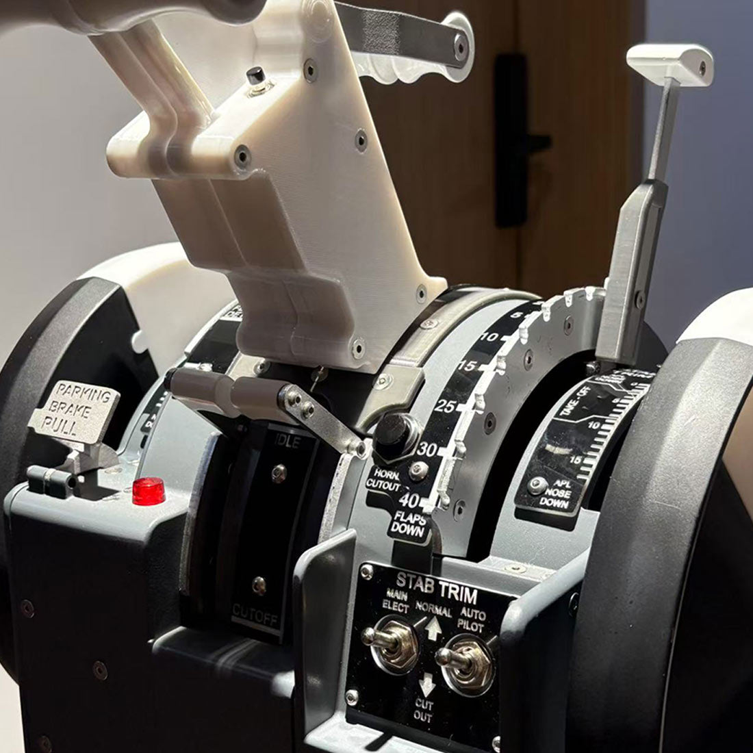 1/1 Scale 3D Printed 737 Throttle Quadrant with Motorized Force Feedback