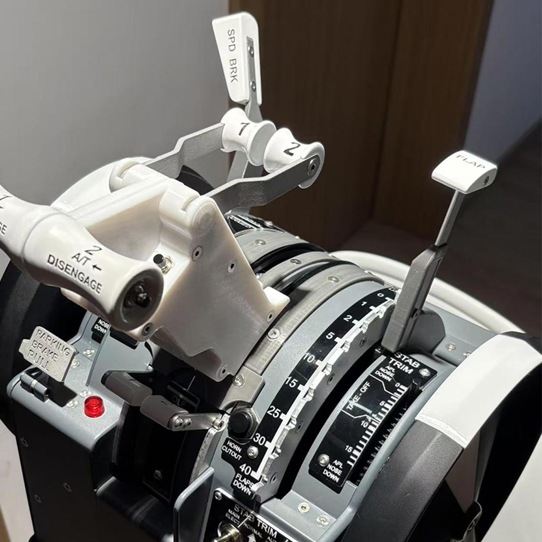 1/1 Scale 3D Printed 737 Throttle Quadrant with Motorized Force Feedback