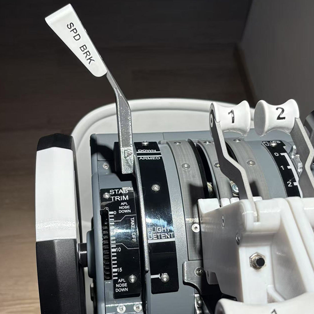 1/1 Scale 3D Printed 737 Throttle Quadrant with Motorized Force Feedback