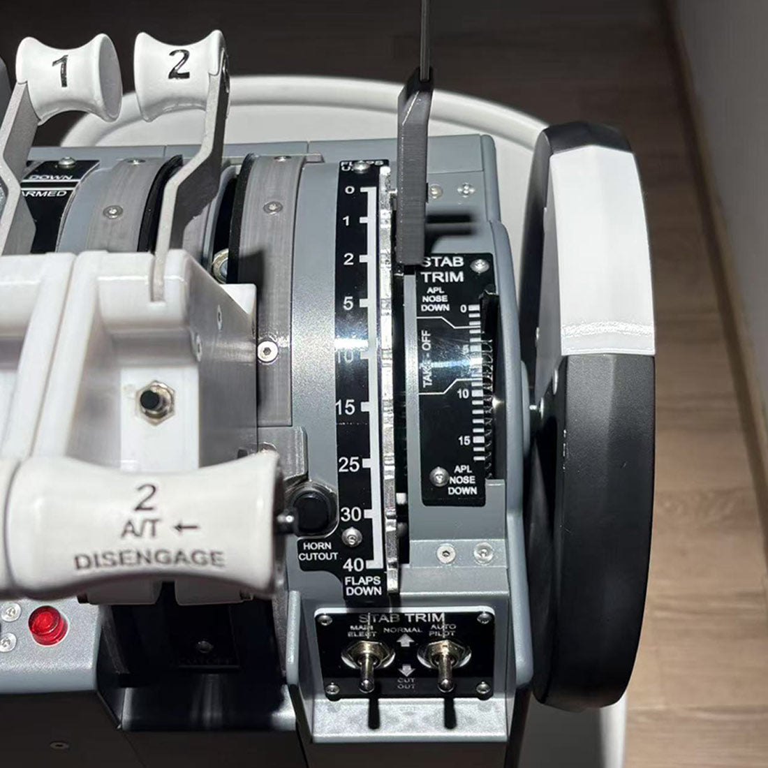 1/1 Scale 3D Printed 737 Throttle Quadrant with Motorized Force Feedback