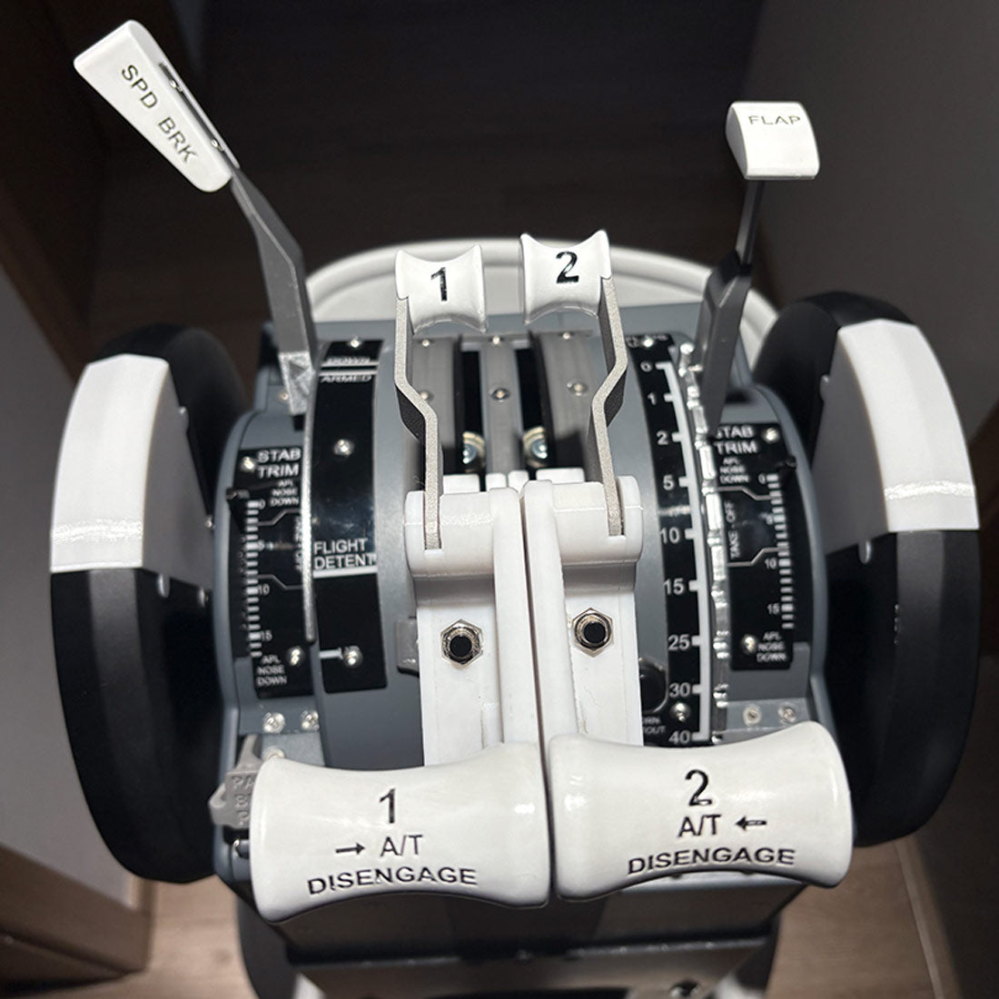1/1 Scale 3D Printed 737 Throttle Quadrant with Motorized Force Feedback