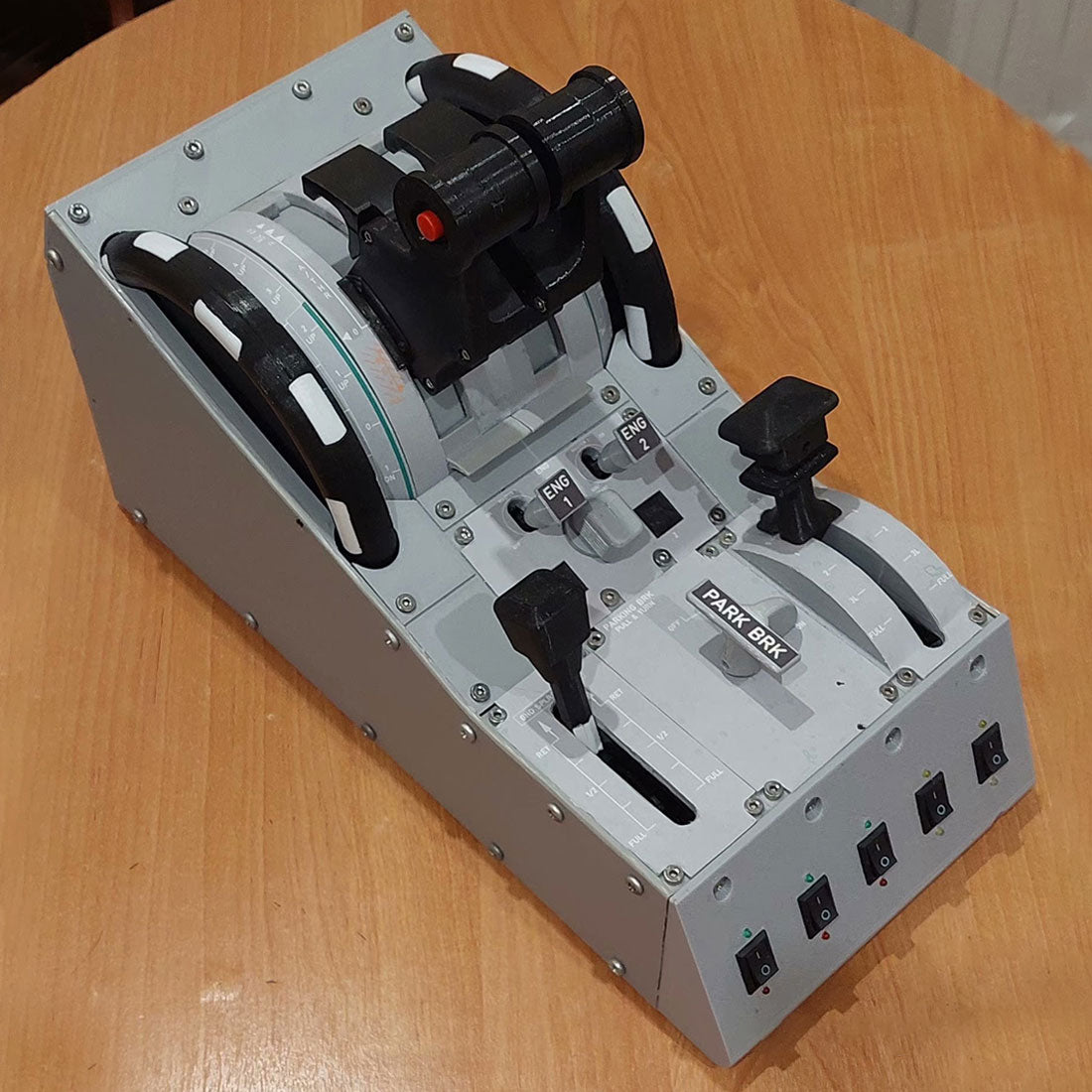 1/1 Scale 3D Printed A320 Throttle Quadrant with Motorized Force Feedback for Flight Simulators - Compatible with MSFS and X-Plane 