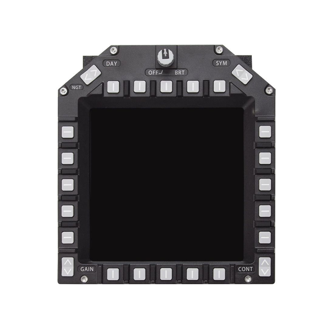 1/1 Scale 5-Inch 2K 24-Key Fighter Jet MFD/DDI Multi-Function Display Panel