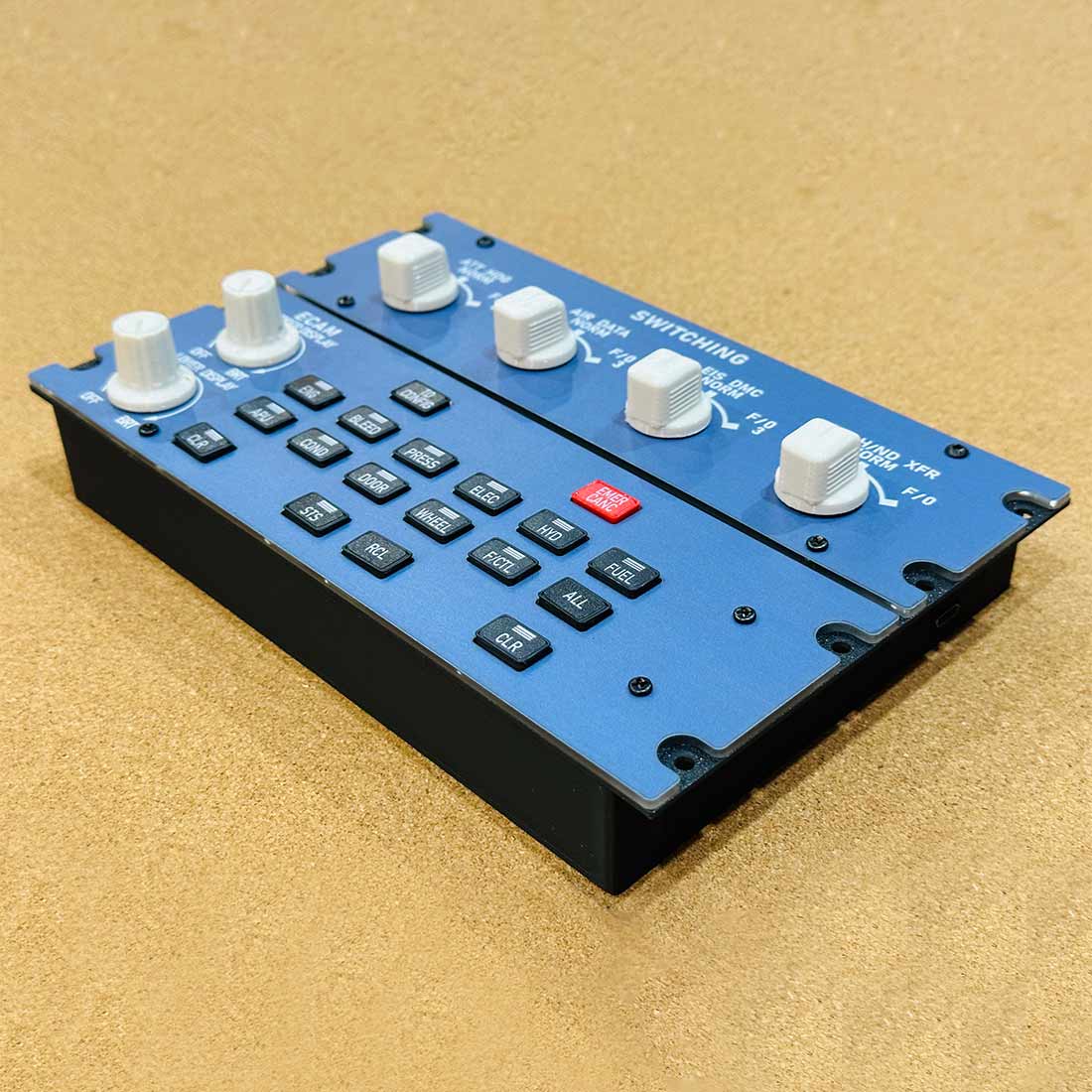 Rowsfire A109 A320 ECAM Panel: 1:1 Scale Backlit Cockpit Module w/ Custom PCB - Compatible Fenix/FBW/MSFS 2020/2024