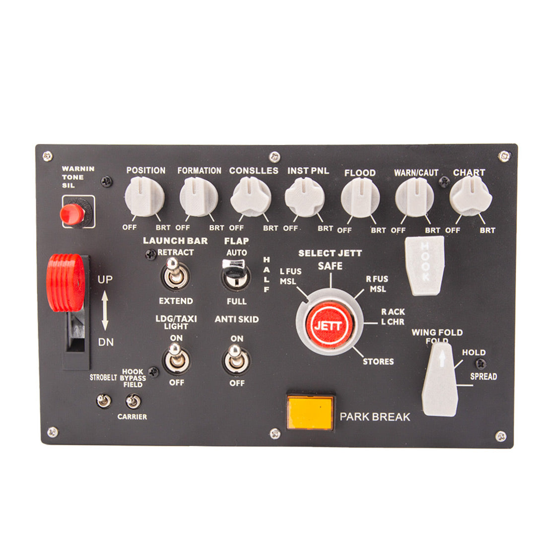 Rowsfire D101 F/A-18 Universal Carrier Landing Switch Panel for DCS - Flight Sim Cockpit