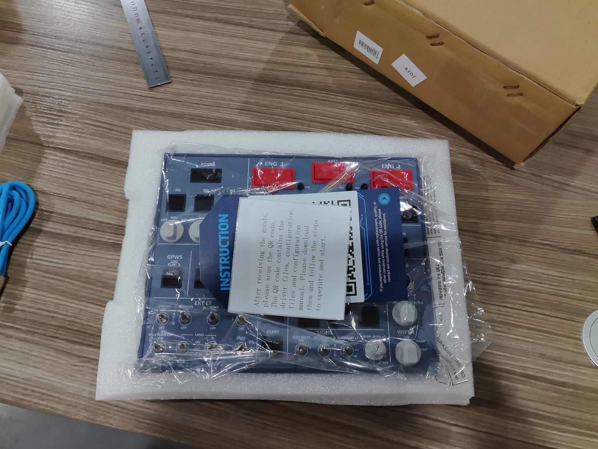 Rowsfire A107 A320pro/A320 MAX Light Overhead Panel (OVH) -Backlit+Metal Houseing+Tactile Switches Edition