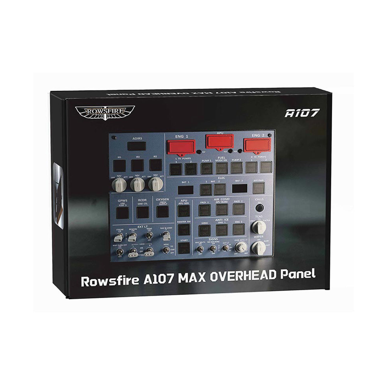 Rowsfire A107 A320pro/A320 MAX Light Overhead Panel (OVH) -Backlit+Metal Houseing+Tactile Switches Edition - Mechdiy