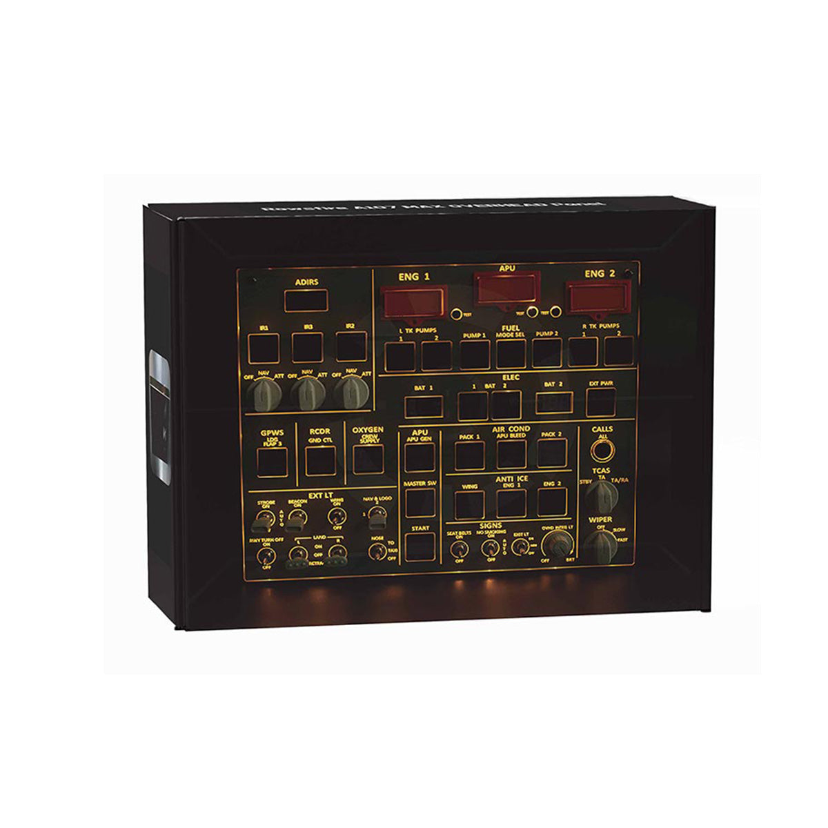 Rowsfire A107 A320pro/A320 MAX Light Overhead Panel (OVH) -Backlit+Metal Houseing+Tactile Switches Edition - Mechdiy