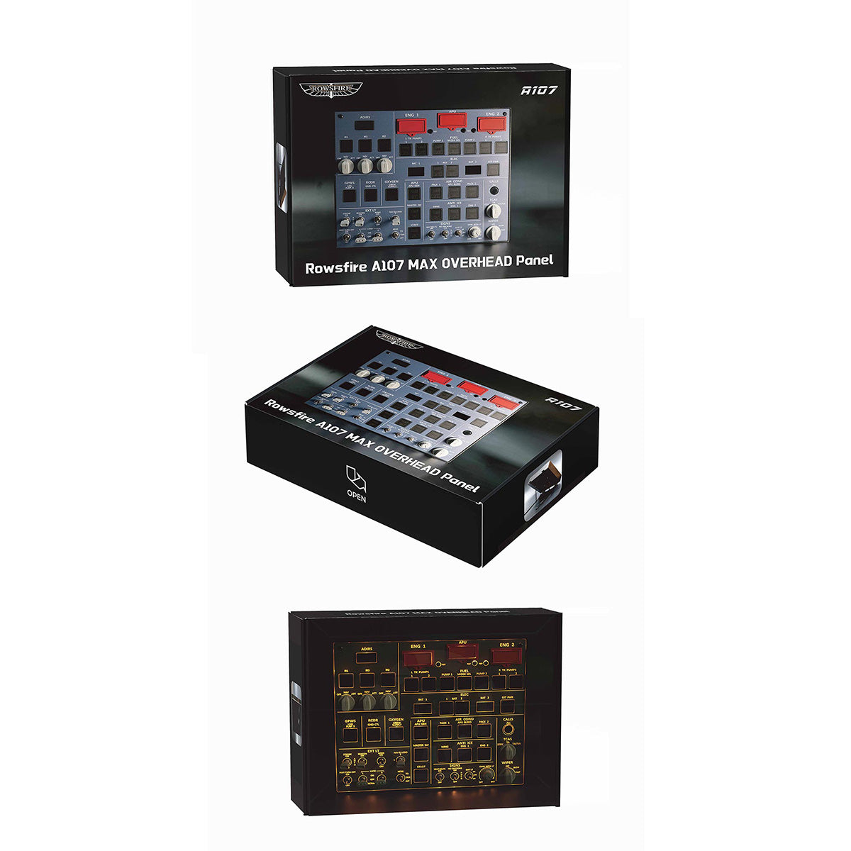 Rowsfire A107 A320pro/A320 MAX Light Overhead Panel (OVH) -Backlit+Metal Houseing+Tactile Switches Edition - Mechdiy
