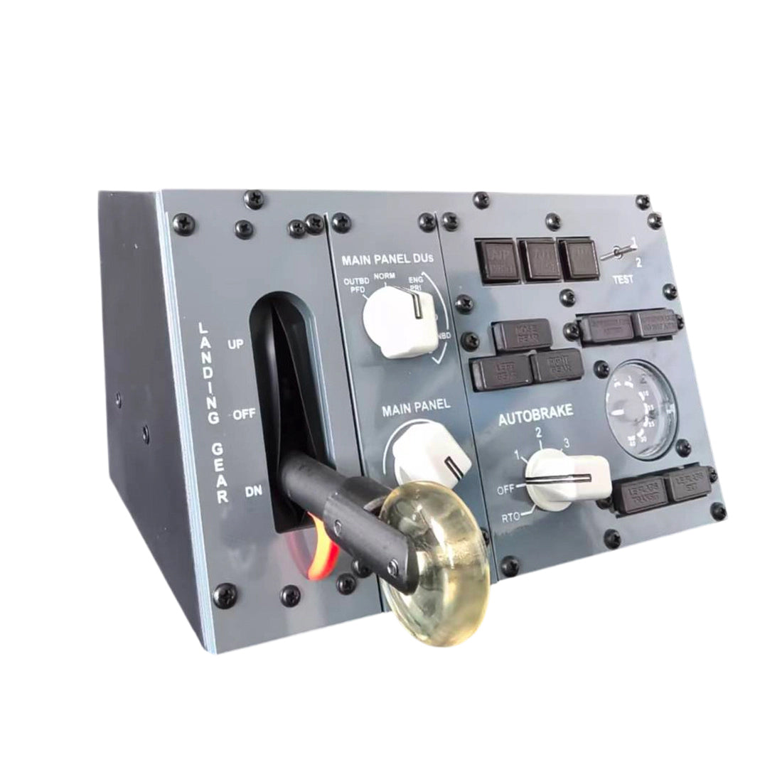 flight simulator landing gear button Mechdiy B737 MIP Landing Gear Autobrake Panel, Flight Simulator Controller for MSFS X-Plane