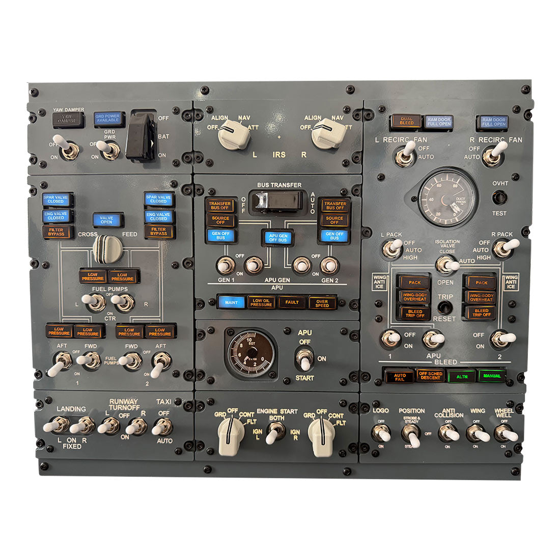 Usb Flight Simulator Mechdiy B737 FWD Overhead Control Panel, USB Flight Simulator for MSFS ...