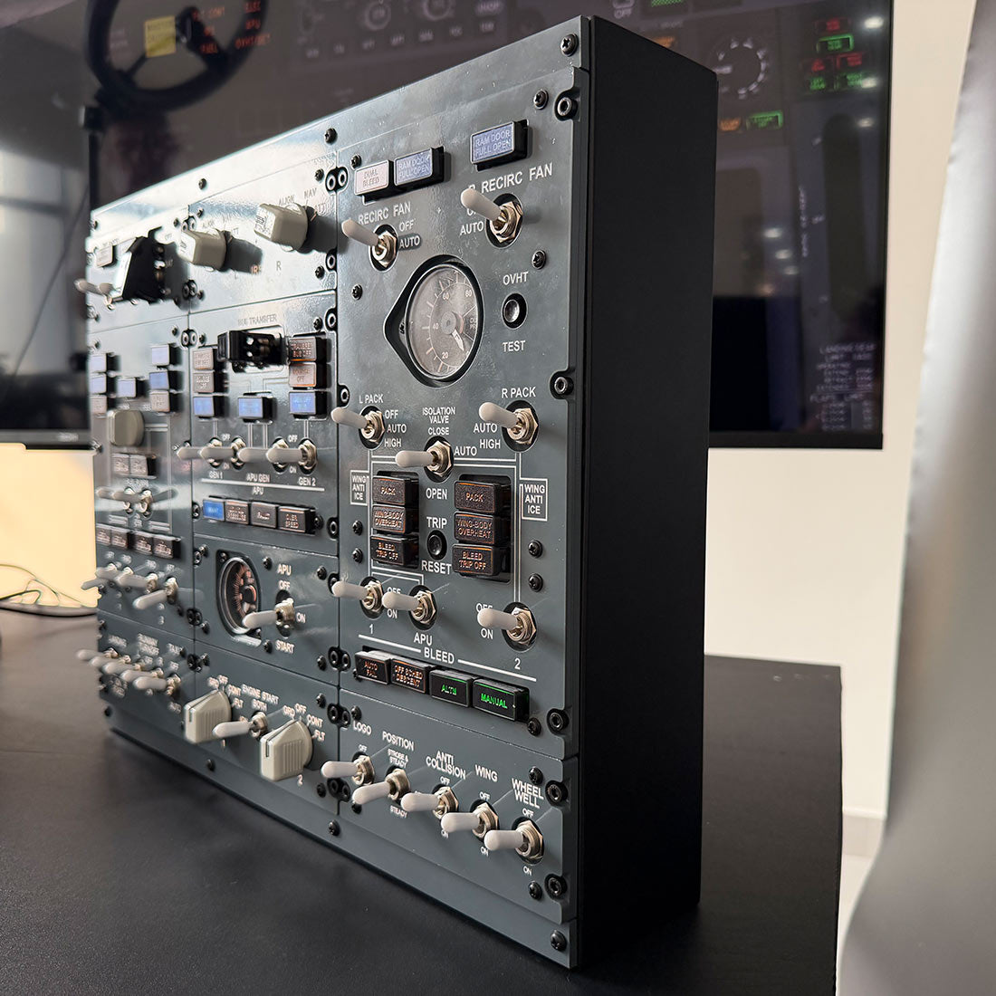 Usb Flight Simulator Mechdiy B737 FWD Overhead Control Panel, USB Flight Simulator for MSFS ...