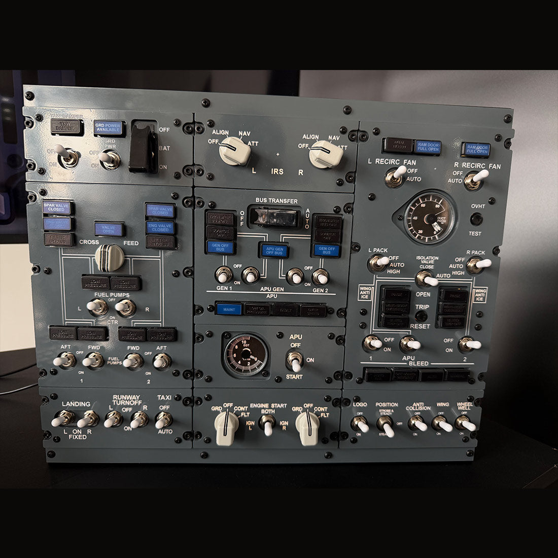 Control Panel Rack Over Head Image Mechdiy B737 FWD Overhead Control Panel, USB Flight Simulator for MSFS ...