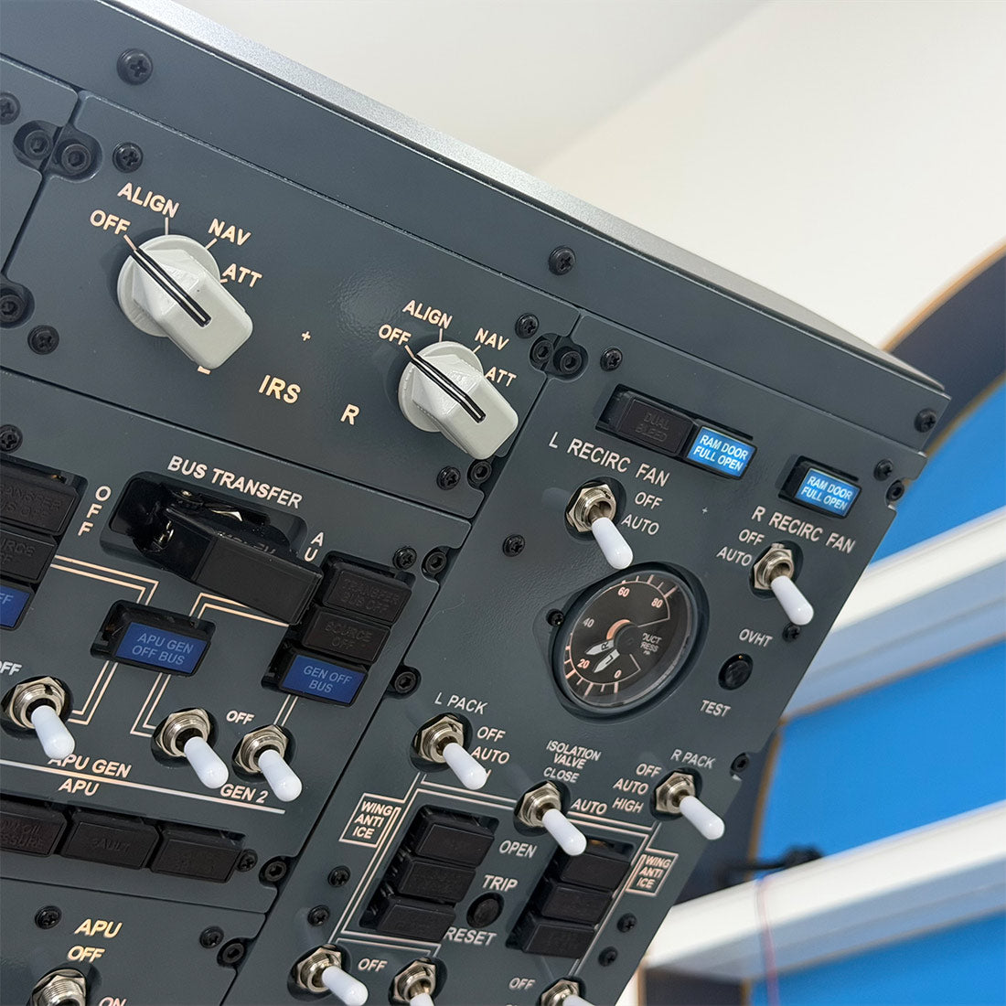 Overhead Control Module Mechdiy B737 FWD Overhead Control Panel, USB Flight Simulator for MSFS ...