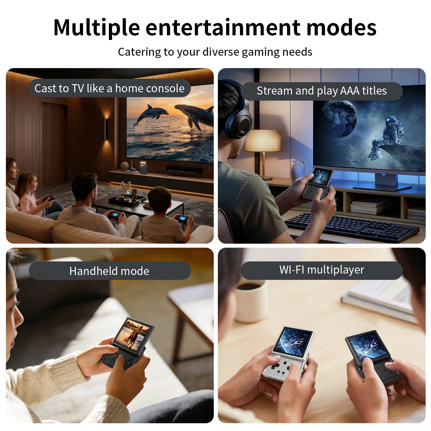 RG Rotate Rotating Touchscreen Handheld Game Console, Portable Gaming Device, Compatible with RG Rotate Retro Handheld Game Console - Mechdiy