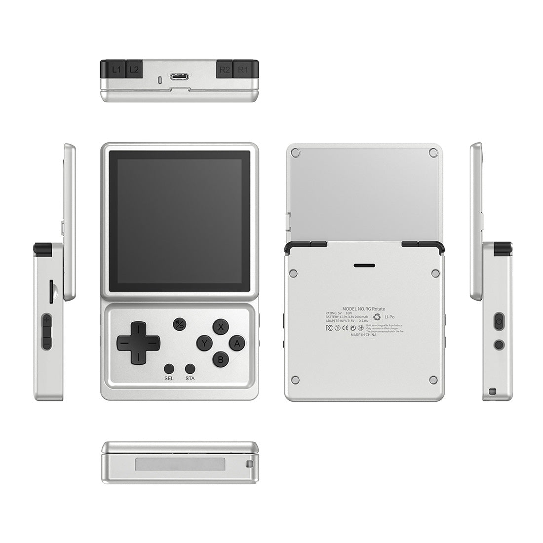RG Rotate Rotating Touchscreen Handheld Game Console, Portable Gaming Device, Compatible with RG Rotate Retro Handheld Game Console - Mechdiy