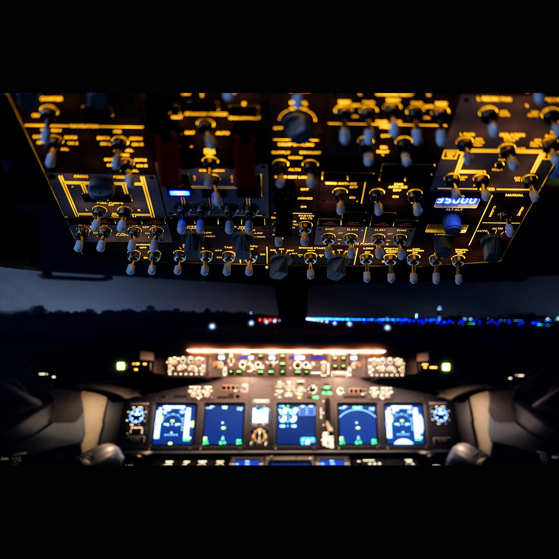 Rowsfire B107 B737 Light OVHD OVERHEAD Panel for MSFS 2020/2024 - Mechdiy