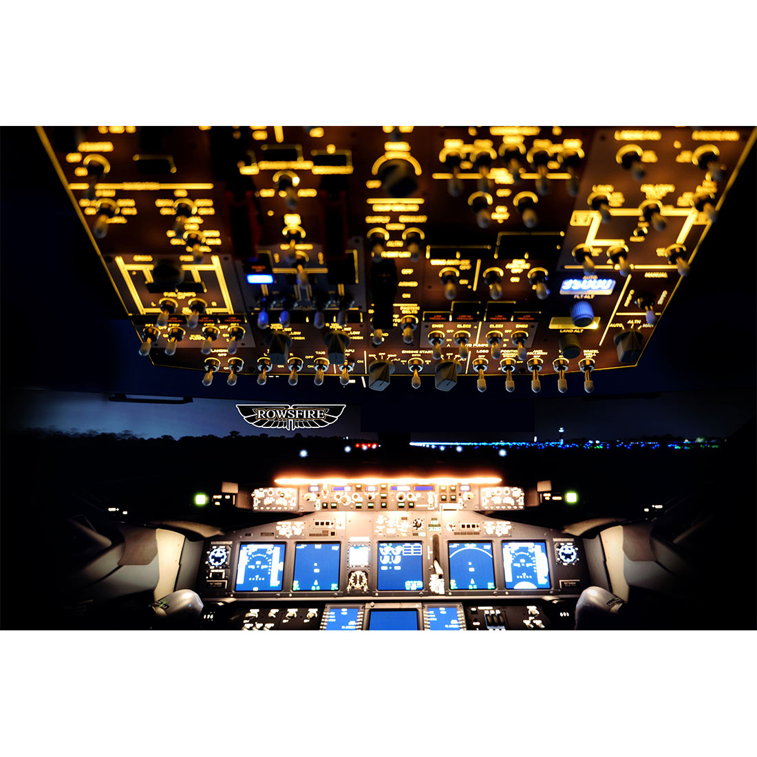 Rowsfire B107 B737 Light OVHD OVERHEAD Panel for MSFS 2020/2024 - Mechdiy