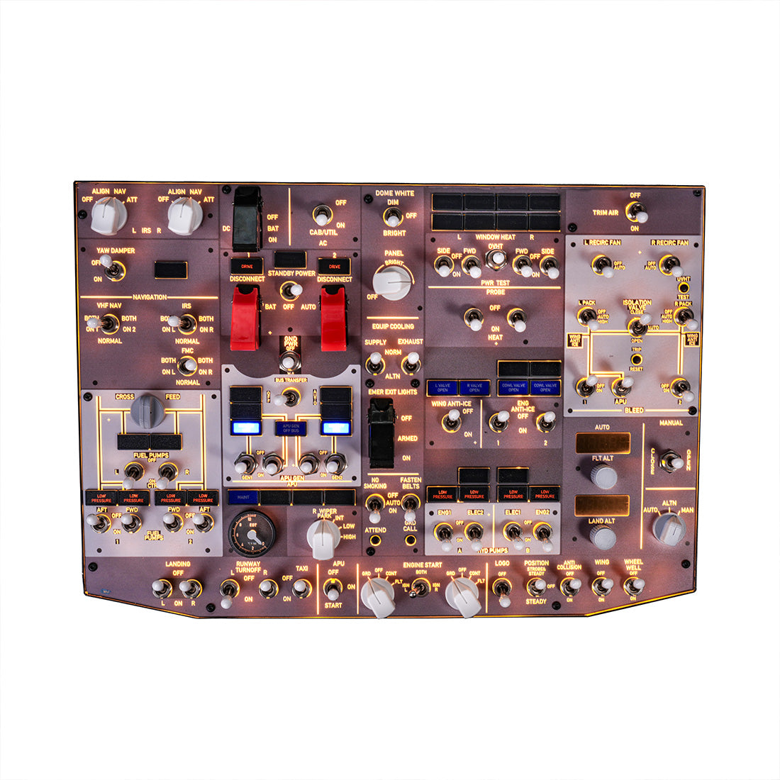 Rowsfire B107 B737 Light OVHD OVERHEAD Panel for MSFS 2020/2024 - Mechdiy