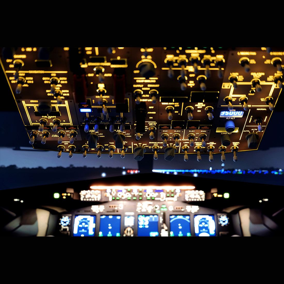 Rowsfire B107 B737 Light OVHD OVERHEAD Panel for MSFS 2020/2024 - Mechdiy