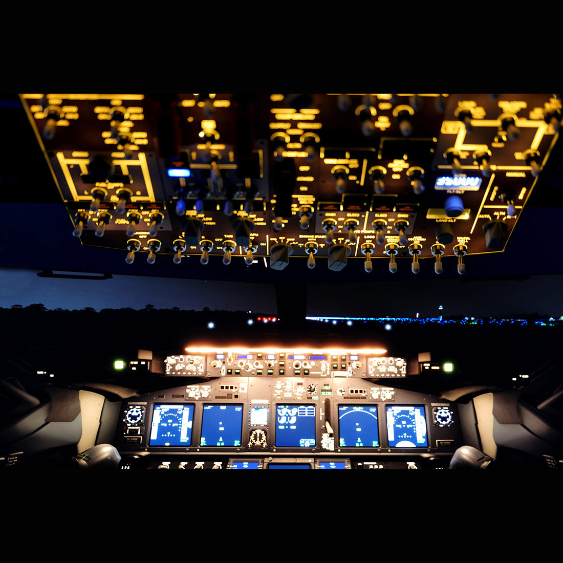 Rowsfire B107 B737 Light OVHD OVERHEAD Panel for MSFS 2020/2024 - Mechdiy