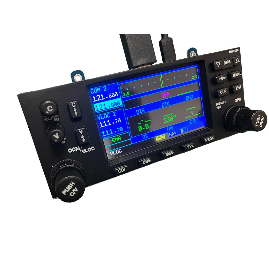 Simulation Radio Button Simulation Flight GNS-430 Style Avionics Panel, Avionics GPS Unit with ...
