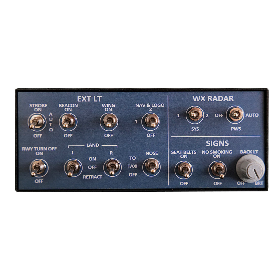 Rowsfire A101 A320 mini Light Overhead Panel (OVH) for MSFS 2020 / 2024 - Backlit Edition