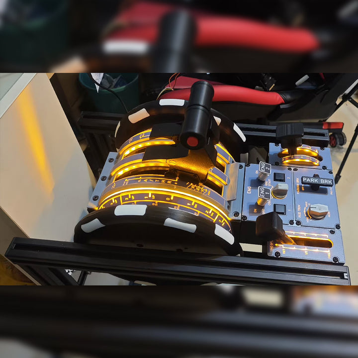 D107 A320/A310/A190 Motorized Throttle-Quadrant for Flight Sim - Backlit Edition - Mechdiy