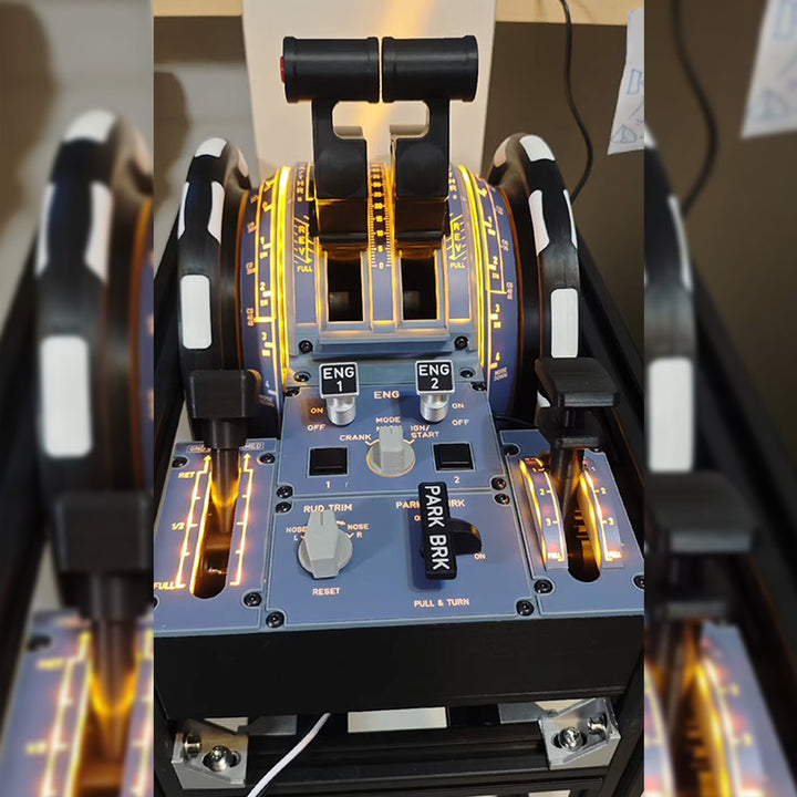 D107 A320/A310/A190 Motorized Throttle-Quadrant for Flight Sim - Backlit Edition - Mechdiy