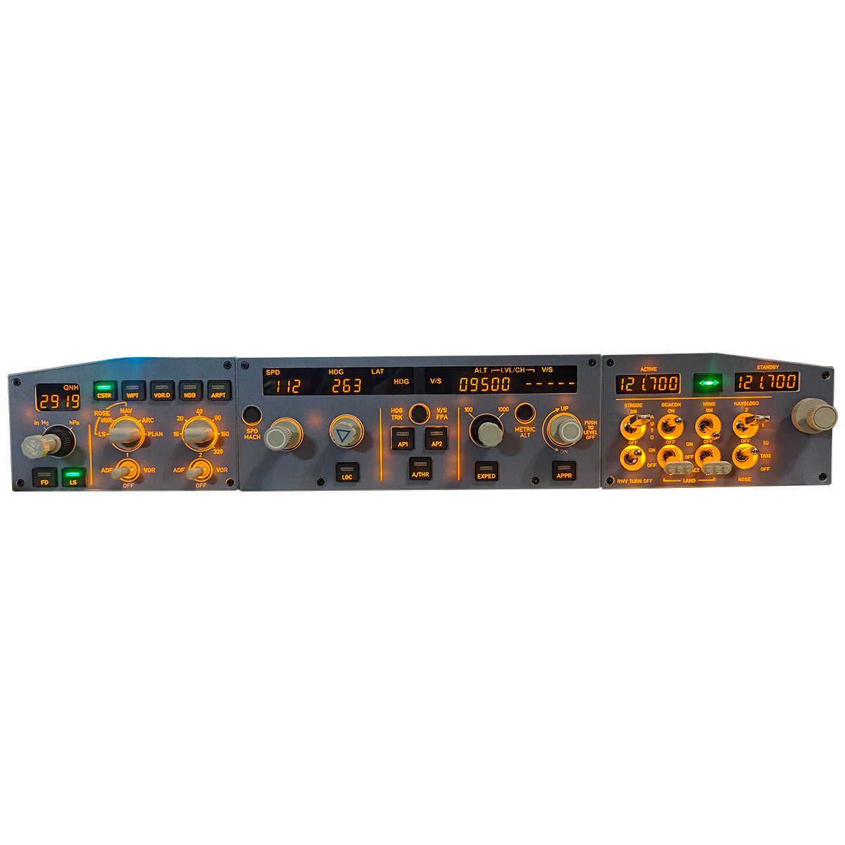 Fcu Display Module D108 All-in-One A32X Home Cockpit Panel - Integrated FCU+Left EFIS ...