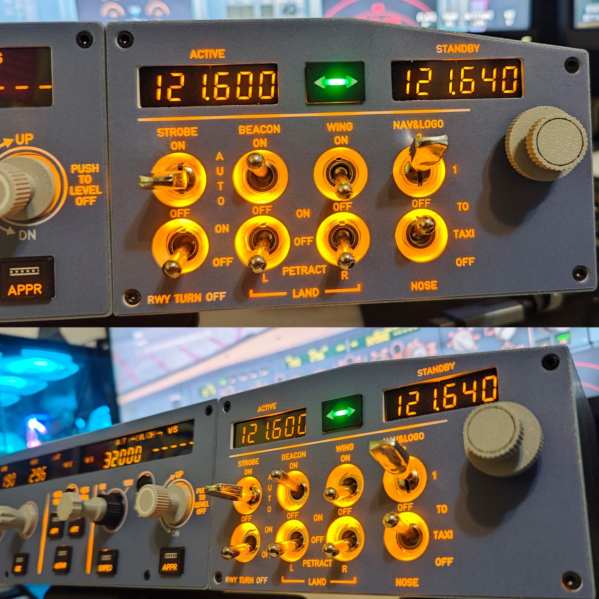 Fcu Display Module D108 All-in-One A32X Home Cockpit Panel - Integrated FCU+Left EFIS ...