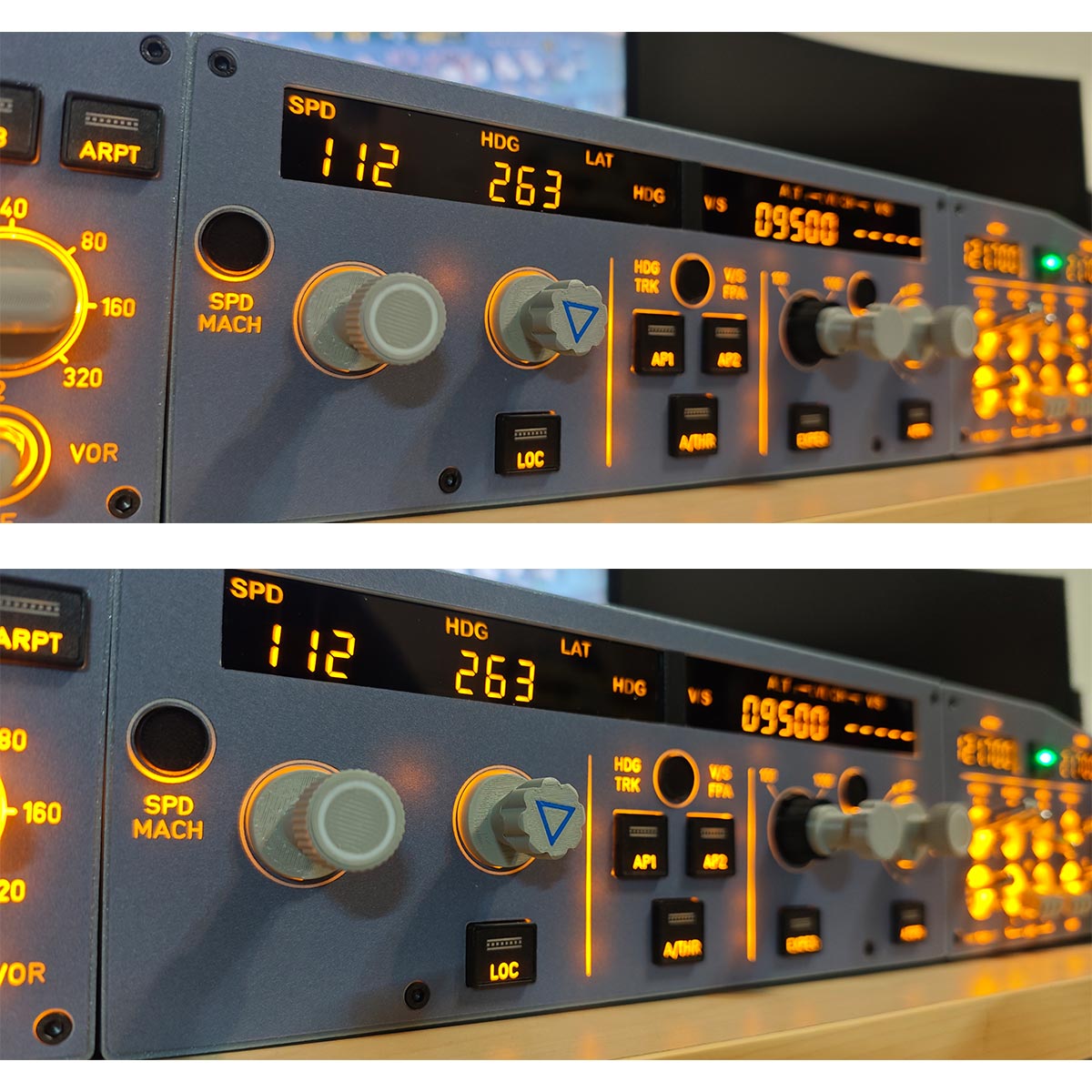 Fcu Display Module D108 All-in-One A32X Home Cockpit Panel - Integrated FCU+Left EFIS ...