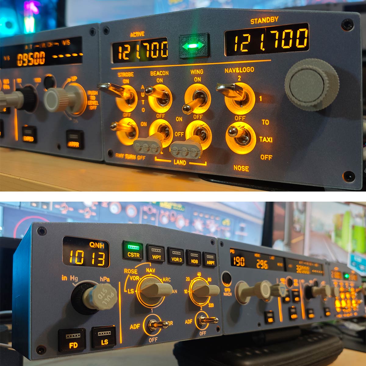 Fcu Display Module D108 All-in-One A32X Home Cockpit Panel - Integrated FCU+Left EFIS ...