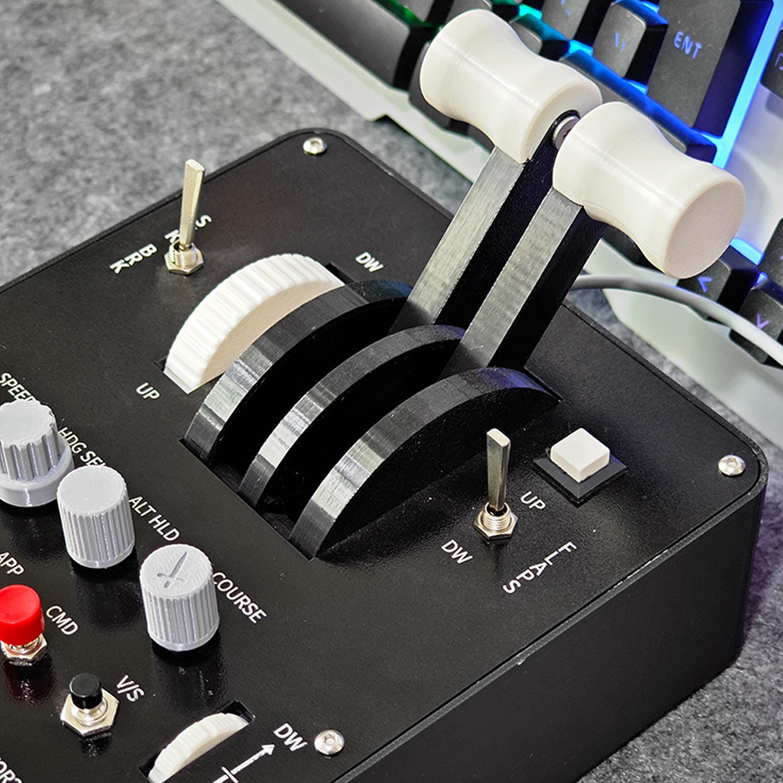 Dual-Throttle Axis Flight Simulator Throttle Quadrant with Reverse ...