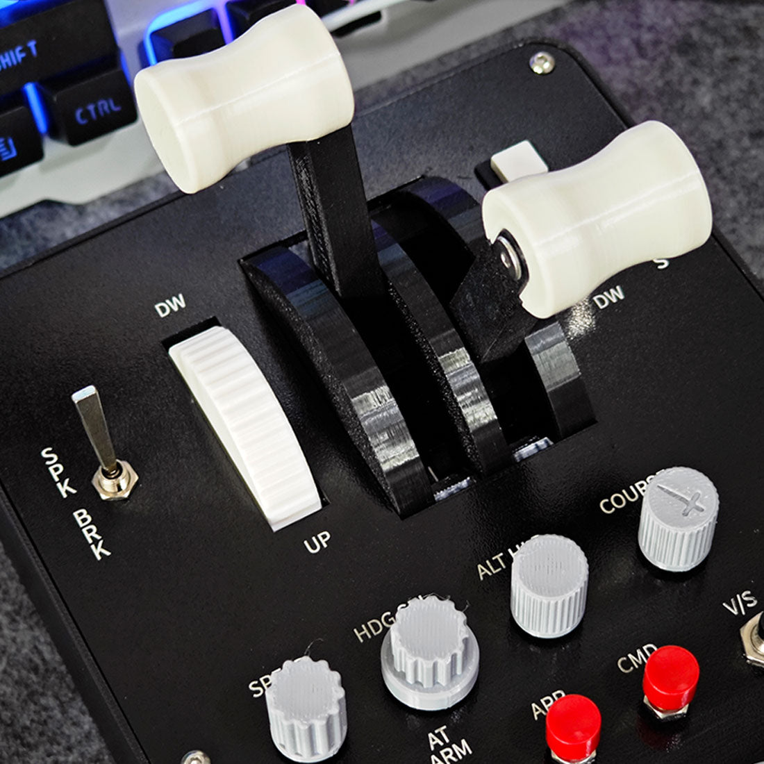 Dual-Throttle Axis Flight Simulator Throttle Quadrant with Reverse ...