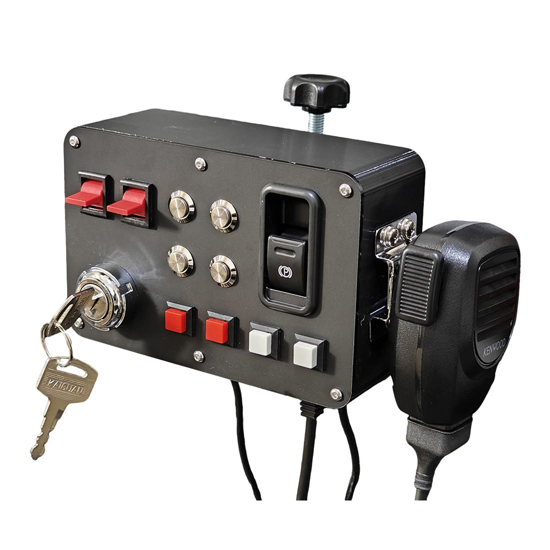 Euro Truck Central Console - Control Panel with Ignition Key Switch & Integrated Intercom System
