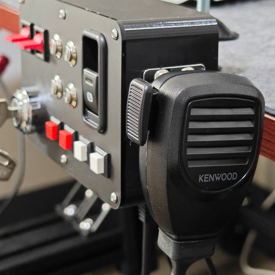 Euro Truck Central Console - Control Panel with Ignition Key Switch & Integrated Intercom System