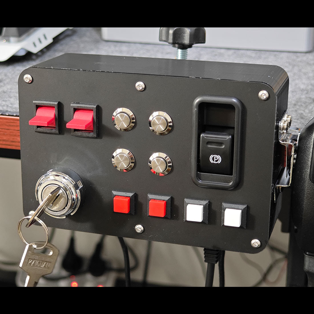 Euro Truck Central Console - Control Panel with Ignition Key Switch & Integrated Intercom System