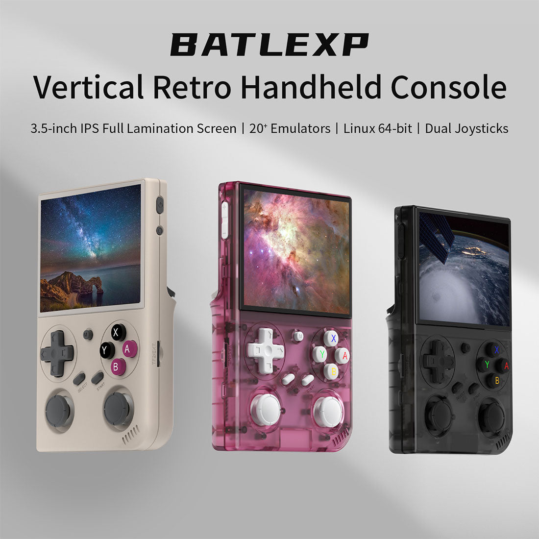 G350 3.5-Inch Vertical Retro Handheld Gaming Console - Mechdiy
