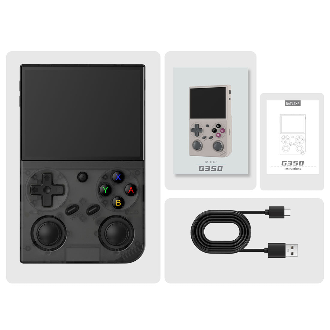 G350 3.5-Inch Vertical Retro Handheld Gaming Console - Mechdiy