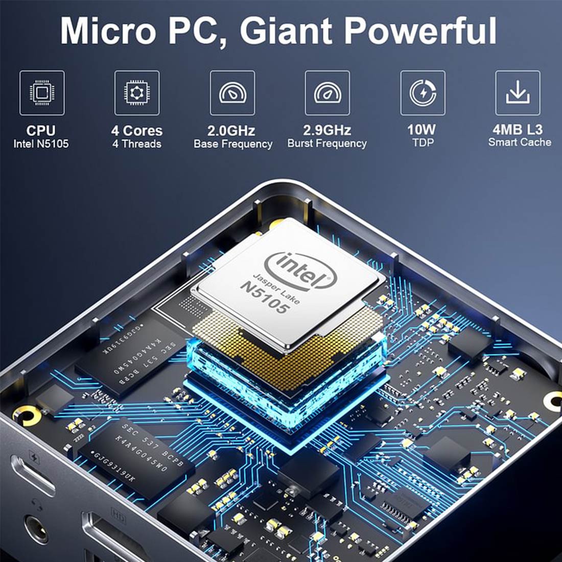 GMKtec NucBox 5 Gaming Mini PC Computer N5105 Mechdiy Gmktec nucbox 5 gaming mini pc computer n5105 mechdiy