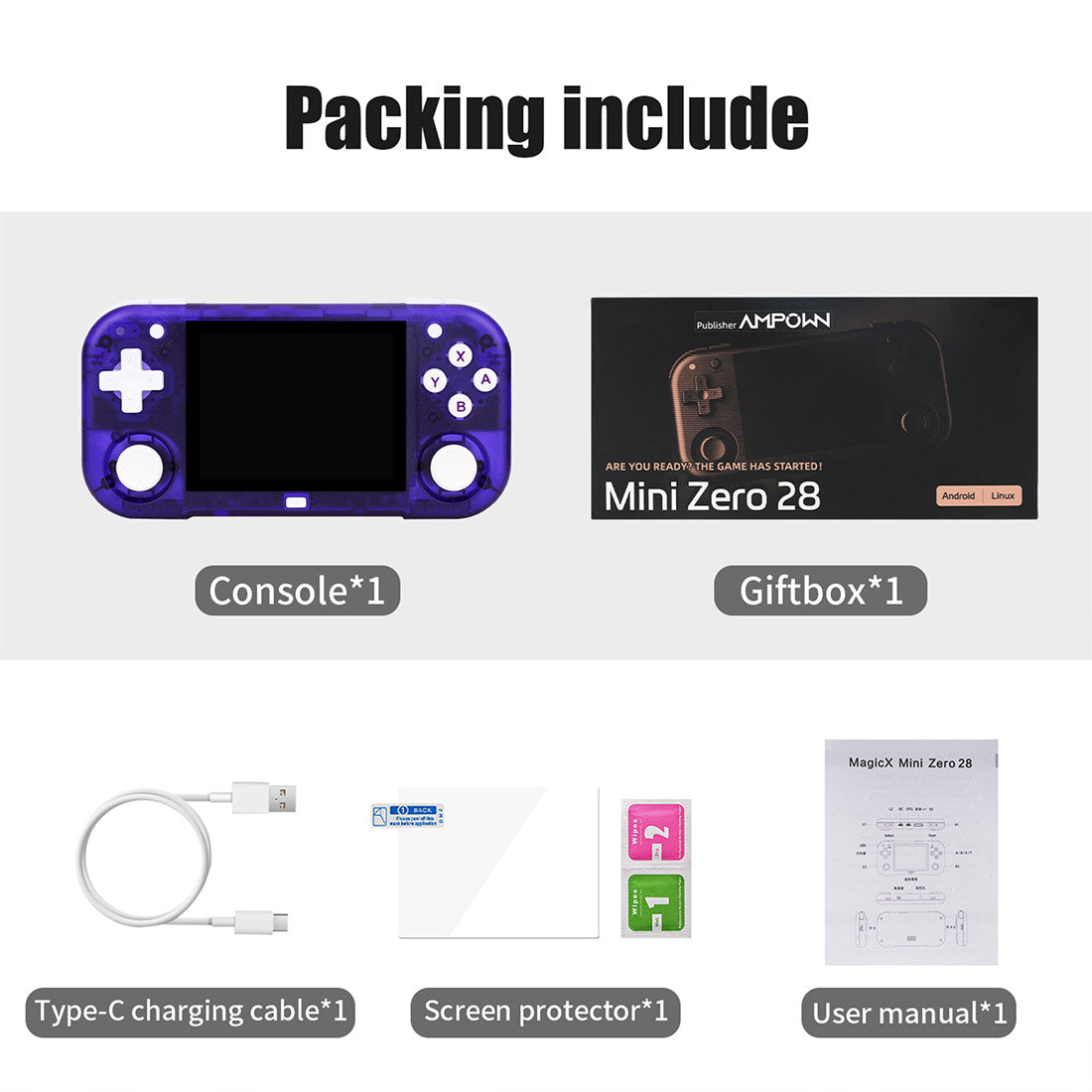 Magicx Mini Zero 28 V2 Android Retro Handheld Game Console | Mechdiy