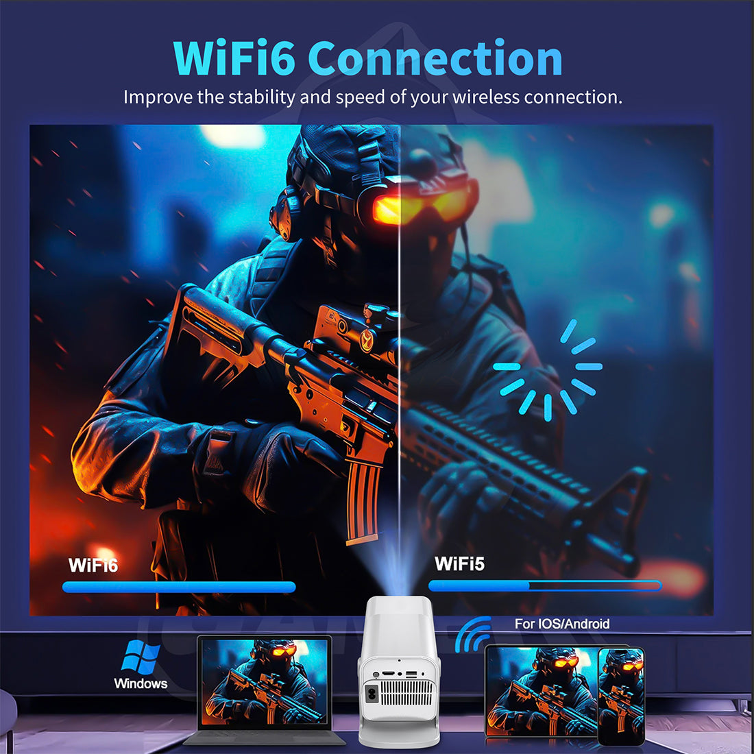 1080P 2-in-1 Projector Game Console