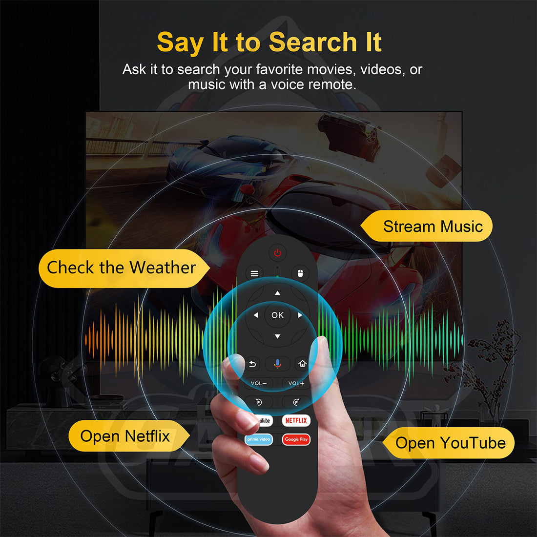 1080P 2-in-1 Projector Game Console (Voice Control )