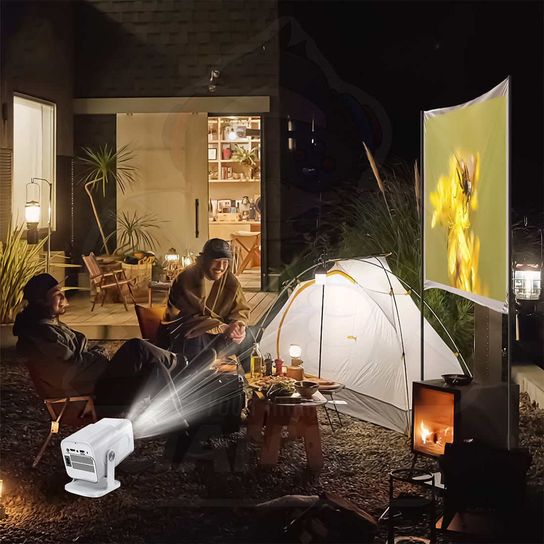 1080P 2-in-1 Projector Game Console (Voice Control )